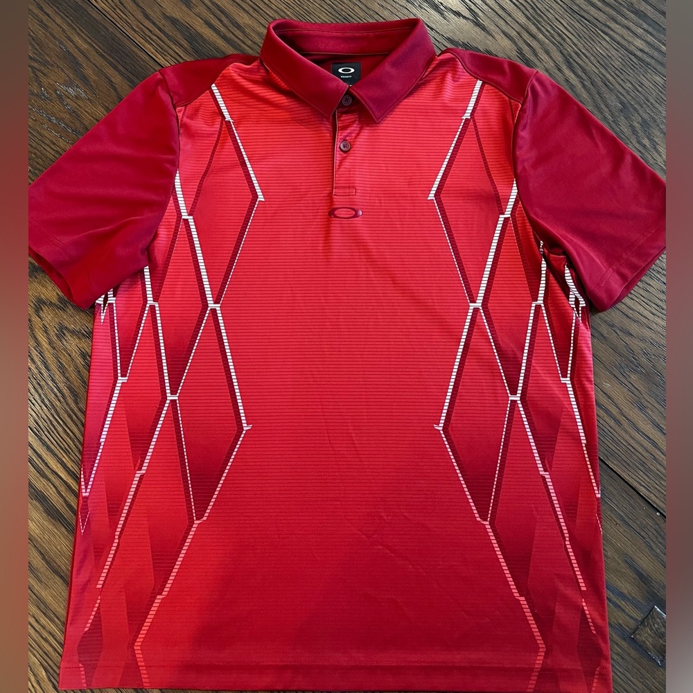 Oakley Men’s Red Polo Shirt - Size Medium